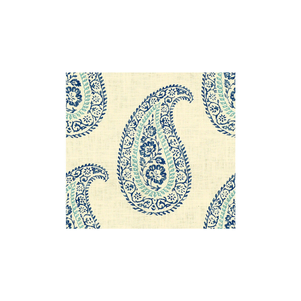 Madira Azure/Aqua by Baker Lifestyle Designer Fabric ECHO II LINEN - 55%;COTTON - 45% China LIGHT Horizontal: 13.5 and Vertical: 12.5 54 - Swanky Fabrics -