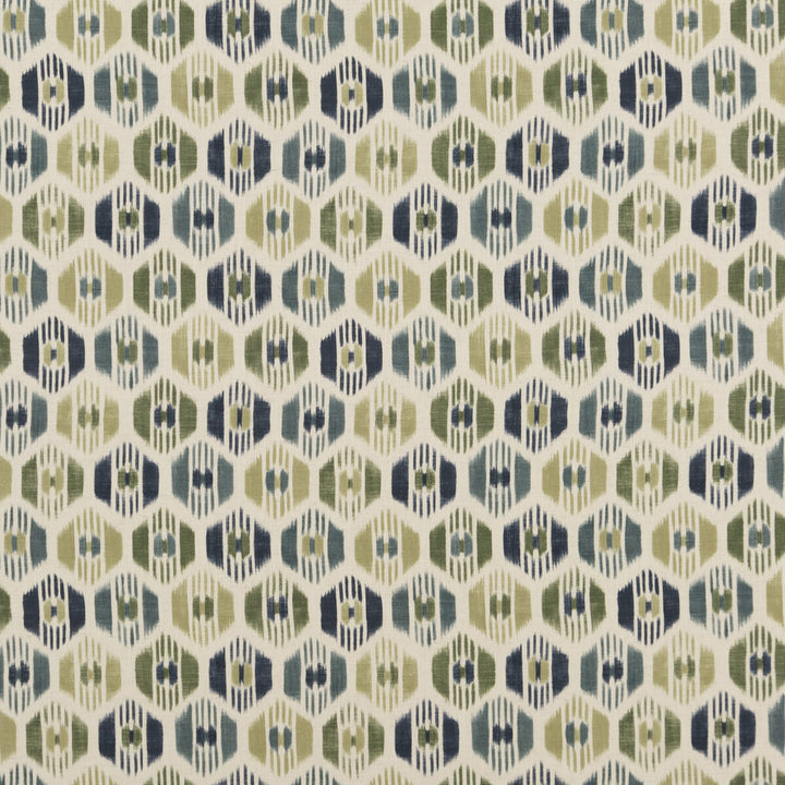 Caribana Peacock by Baker Lifestyle Designer Fabric CARNIVAL COTTON - 90%;LINEN - 10% United Kingdom HEAVY Horizontal: 13.396 and Vertical: 11.82 53.584 - Swanky Fabrics -