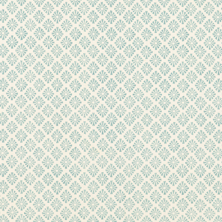 Sunburst Aqua by Baker Lifestyle Designer Fabric FIESTA COTTON - 100% India HEAVY Horizontal: 1.97 and Vertical: 1.97 53.19 - Swanky Fabrics -