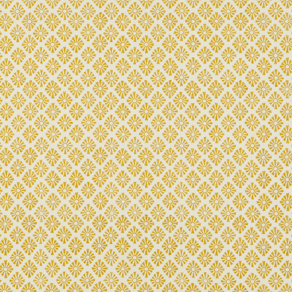 Sunburst Yellow by Baker Lifestyle Designer Fabric FIESTA COTTON - 100% India HEAVY Horizontal: 1.97 and Vertical: 1.97 53.19 - Swanky Fabrics -