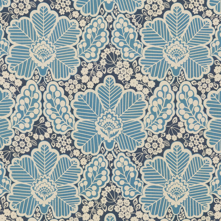 Arbour Indigo by Baker Lifestyle Fabric Baker Lifestyle Fabric Arbour IndigoFabric BLOCK PARTY COTTON - 100% India </p><p>Repeat: H: 17.336, V: 17.73 52.796 - Fabric Carolina -