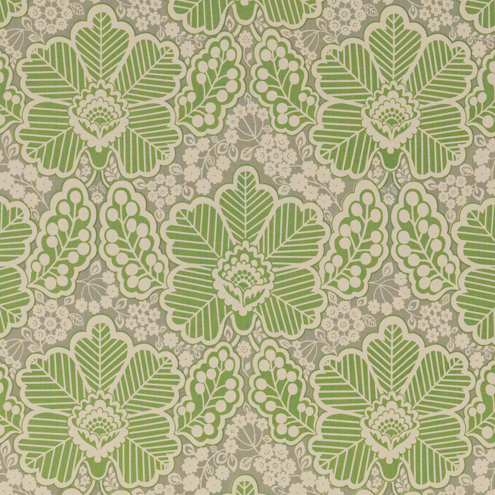 Arbour Green by Baker Lifestyle Designer Fabric BLOCK PARTY COTTON - 100% India - Horizontal: 17.336 and Vertical: 17.73 52.796 - Swanky Fabrics -