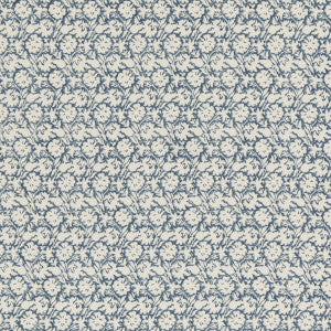 Flower Press Indigo by Baker Lifestyle Designer Fabric