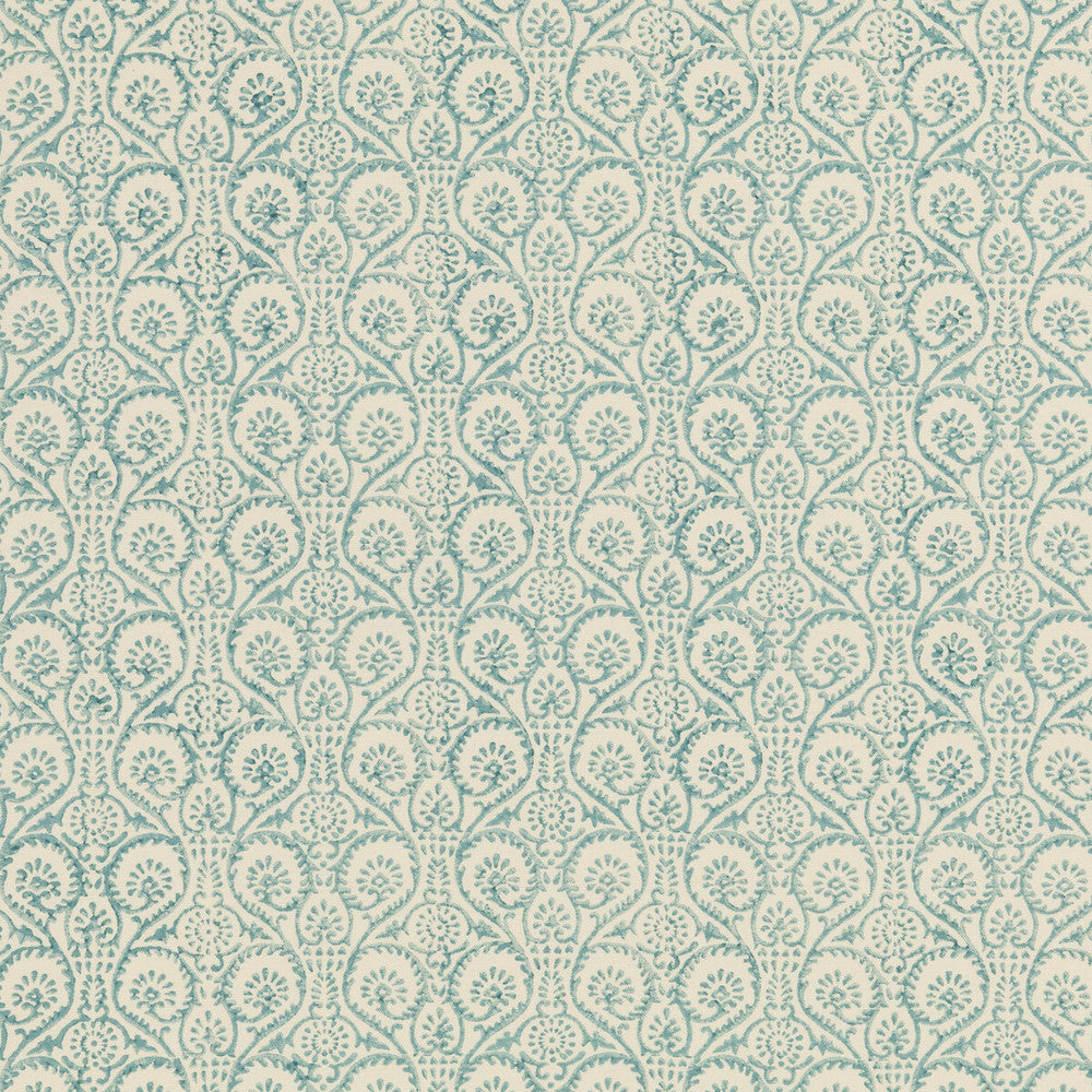 Pollen Trail Aqua by Baker Lifestyle Designer Fabric BLOCK PARTY LINEN - 56%;COTTON - 44% India Horizontal: 5.91 and Vertical: 5.516 53.978 - Swanky Fabrics -