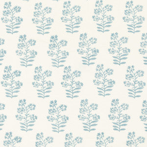 Wild Flower Soft Blue by Baker Lifestyle Designer Fabric