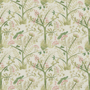 Lulworth Green/Pink by Baker Lifestyle Designer Fabric