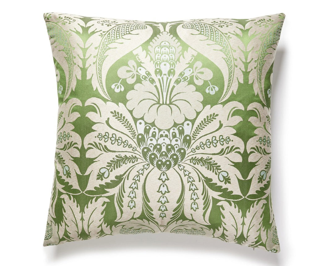 Estate Damask Pillow 22 X 22 - Palm PQSDDK18650001 by Scalamandre Designer Pillow
