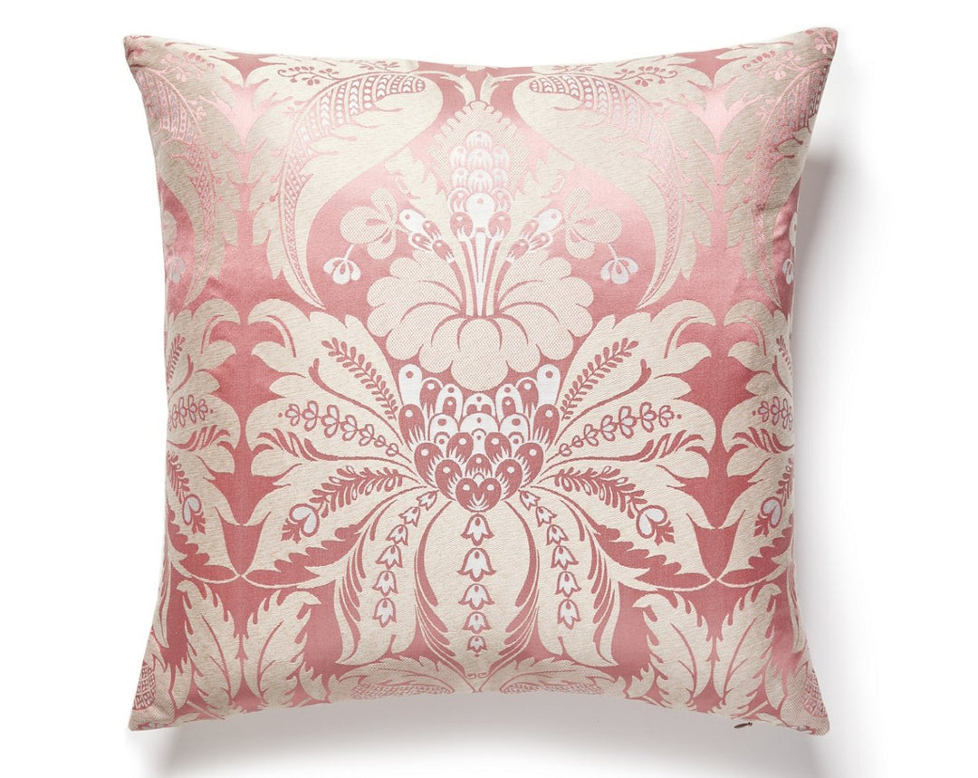 Estate Damask Pillow 22 X 22 - Petal PQSDDK18650003 by Scalamandre Designer Pillow