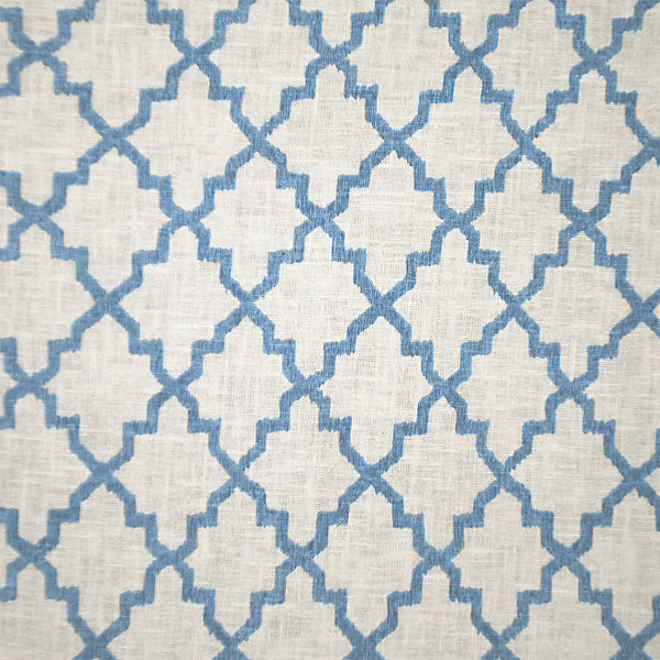 Latora/Blue A744-001 by Old World Weavers Designer Fabric 100% LINEN INDIA LIGHT DUTY Horizontal: 4.3" and Vertical: 3.6" 56" - Swanky Fabrics -