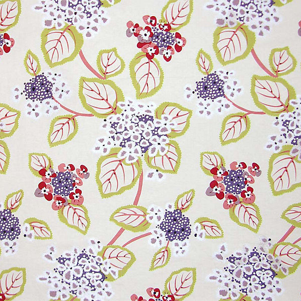 Miranda/Red & Violet Hydr-003 by Grey Watkins Designer Fabric STOCKED AT SCALAMANDRE WAREHOUSE BASECLOTH|100% COTTON|EMB.POLY &amp; COTTON INDIA MEDIUM DUTY Horizontal: 27" and Vertical: 17.25" 51.75" - Swanky Fabrics -