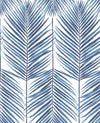 Paradise Palm Prepasted Coastal Blue PR10702 by Seabrook Designs Designer Wallpaper