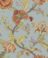 Lana Jacobean Blue Dusk PR12502 by Seabrook Designs Designer Wallpaper