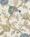 Lana Jacobean Parchment PR12505 by Seabrook Designs Designer Wallpaper