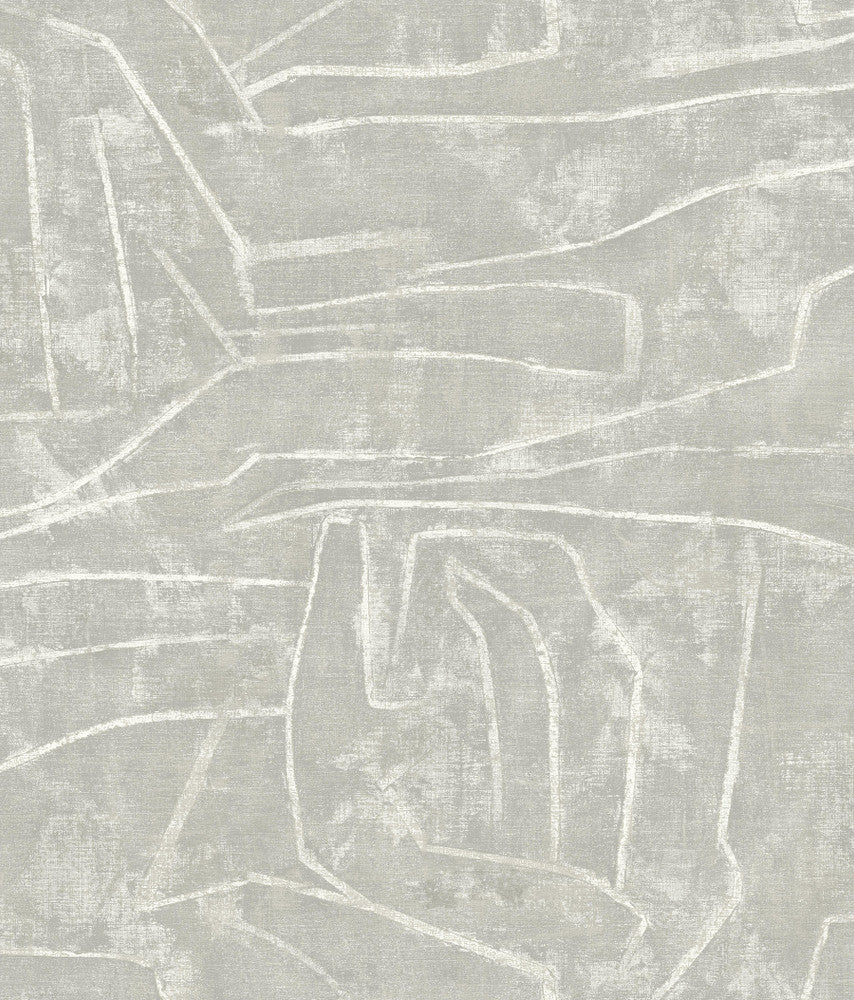 Urban Chalk Grey Peel & Stick Wallpaper by York Wallcoverings Designer York Premium Peel + Stick Risky Business Vol. III Covers about 34.2 square feet 20.5-in by 20-ft long roll Peel & Stick 24 - Swanky Fabrics -