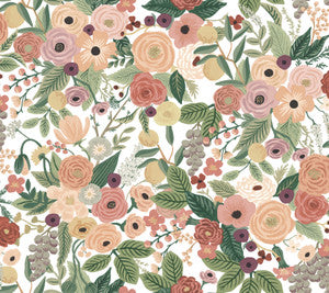 Garden Party Burgundy Peel & Stick Wallpaper by Rifle Paper Co. Designer