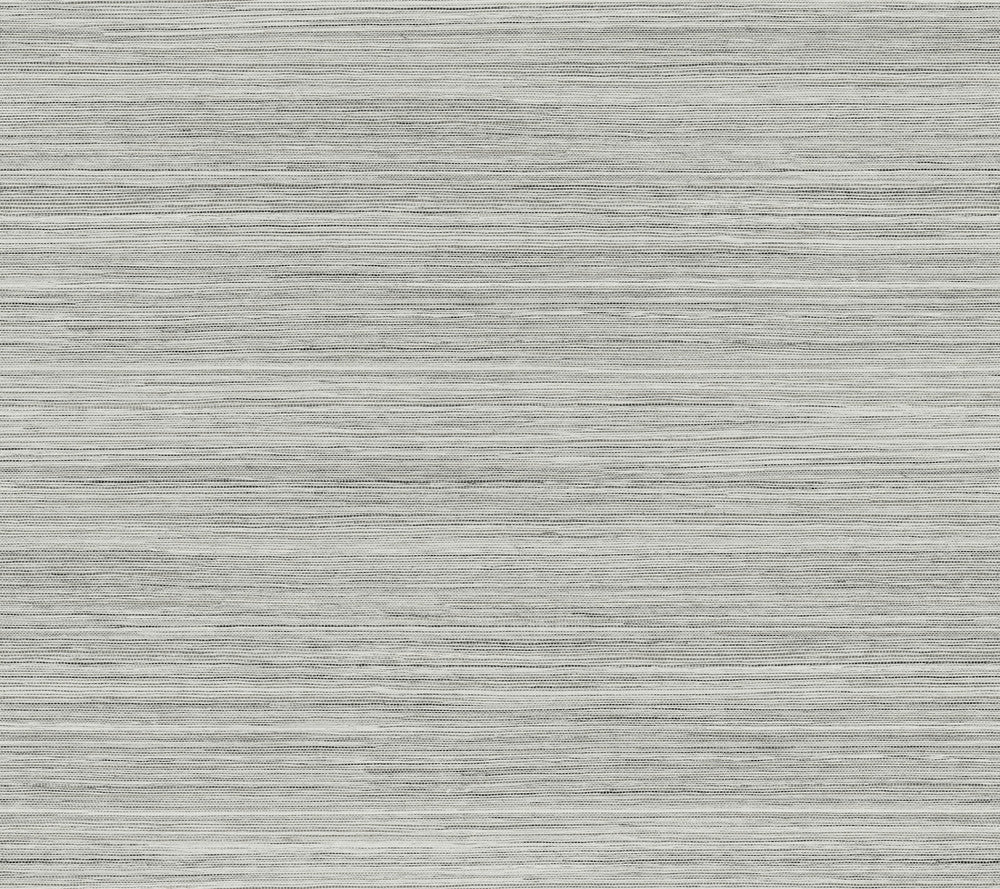 Cattail Weave Grey Peel & Stick Wallpaper by York Wallcoverings Designer Grasscloth, Wood & Stone Covers about 45 square feet 27-in by 20-ft long roll Peel & Stick 24 - Swanky Fabrics -