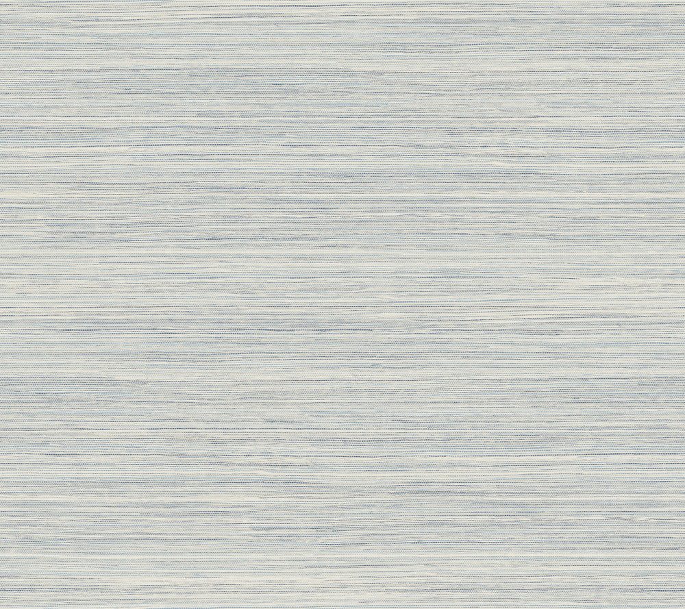 Cattail Weave Blue Peel & Stick Wallpaper by York Wallcoverings Designer Grasscloth, Wood & Stone Covers about 45 square feet 27-in by 20-ft long roll Peel & Stick 24 - Swanky Fabrics -