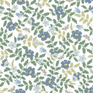 Primrose Blue & White Peel & Stick Wallpaper by Rifle Paper Co. Designer