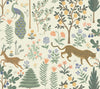 Menagerie Cream Peel & Stick Wallpaper by Rifle Paper Co. Designer