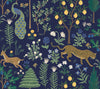 Menagerie Blue Peel & Stick Wallpaper by Rifle Paper Co. Designer