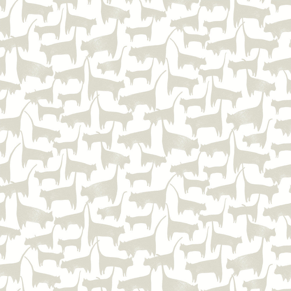 Cat Tails Beige Peel & Stick Wallpaper by York Wallcoverings Designer Wildlife Covers about 34.2 square feet 20.5-in by 20-ft long roll Peel & Stick 20.5 - Swanky Fabrics -