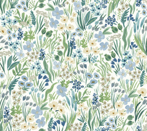 Lea Indigo Peel & Stick Wallpaper by Rifle Paper Co. Designer