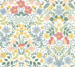 Bramble Garden Pastel Multi Peel & Stick Wallpaper by Rifle Paper Co. Designer