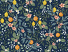 Citrus Grove Navy Peel & Stick Wallpaper by Rifle Paper Co. Designer