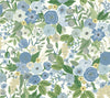Garden Party Blue & Green Multi Peel & Stick Wallpaper by Rifle Paper Co. Designer