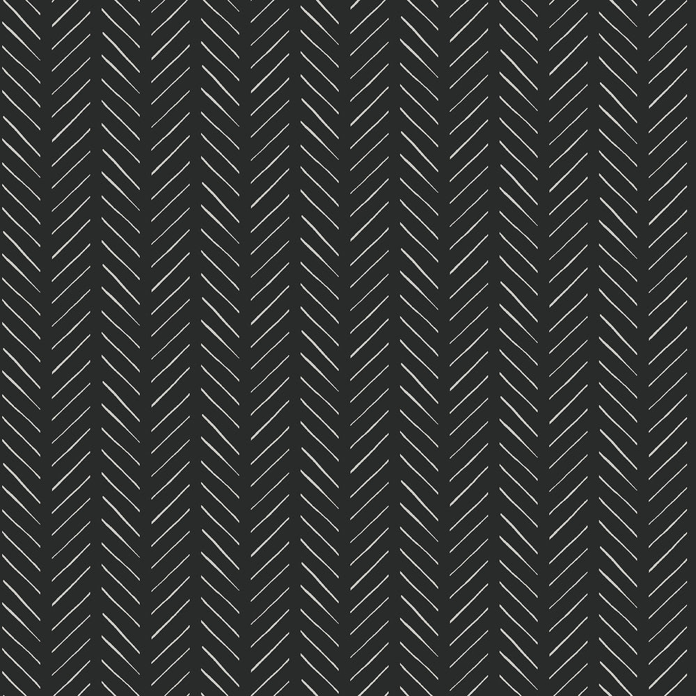 Pick Up Sticks Black Wallpaper by Magnolia Home Designer Magnolia Home Covers about 34.2 square feet 20.5-in by 20-ft long roll Peel & Stick 20.5 - Swanky Fabrics -