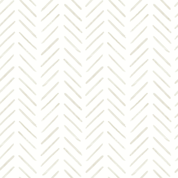 Painted Herringbone Sand Peel & Stick Wallpaper by York Wallcoverings Designer Watercolor Botanicals Covers about 34.2 square feet 20.5-in by 20-ft long roll Peel & Stick 20.5 - Swanky Fabrics -
