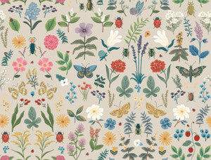 Curio Linen Peel & Stick Wallpaper by Rifle Paper Co. Designer