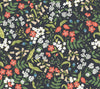 Sweetbrier Black Peel & Stick Wallpaper by Rifle Paper Co. Designer