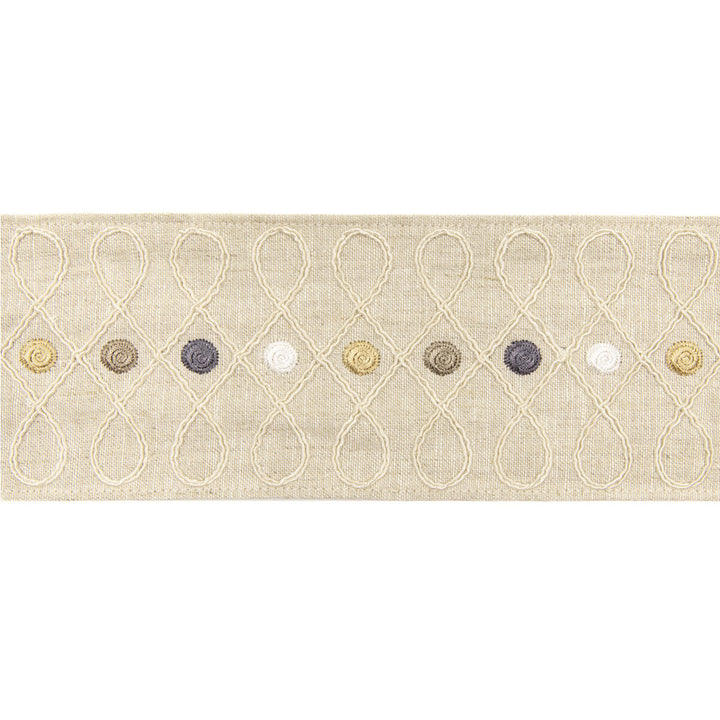 Cordoba Braid Stone by Baker Lifestyle Designer Trim HOMES & GARDENS III LINEN - 90%;POLYESTER - 10% India - Horizontal: - and Vertical: - 3.349 - Swanky Fabrics -