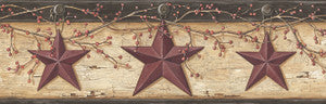 Ennis Wheat Rustic Barn Star Wallpaper by Chesapeake Designer