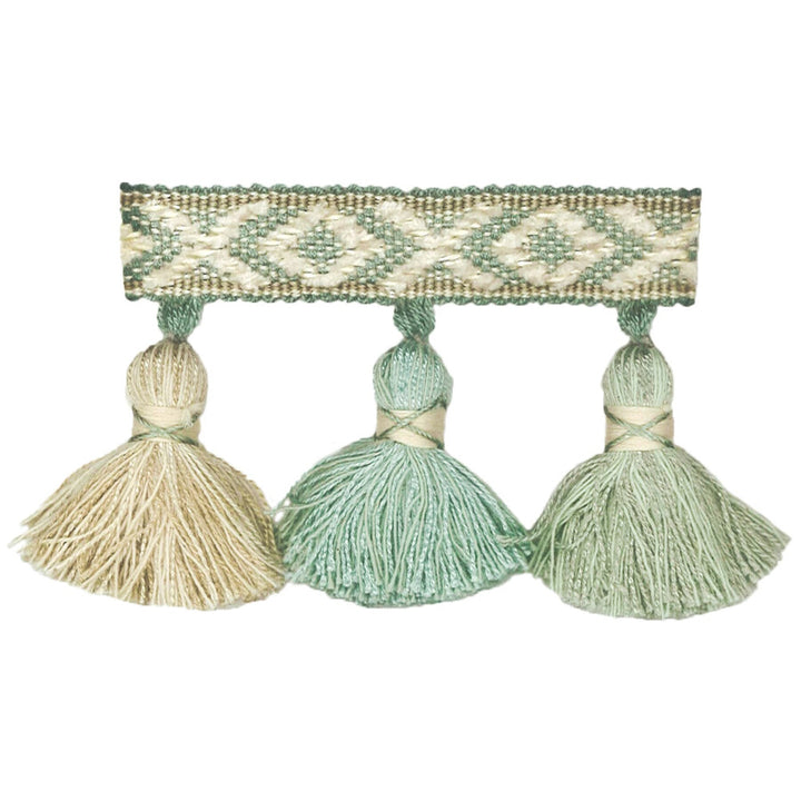 Purcell 5 Opal by Stout Designer Trim TREND ALERT TRIM 52%SVI 42%COT 6%POL CHINA Horizontal: 3.5 and Vertical: 0 2.25 in - Swanky Fabrics -
