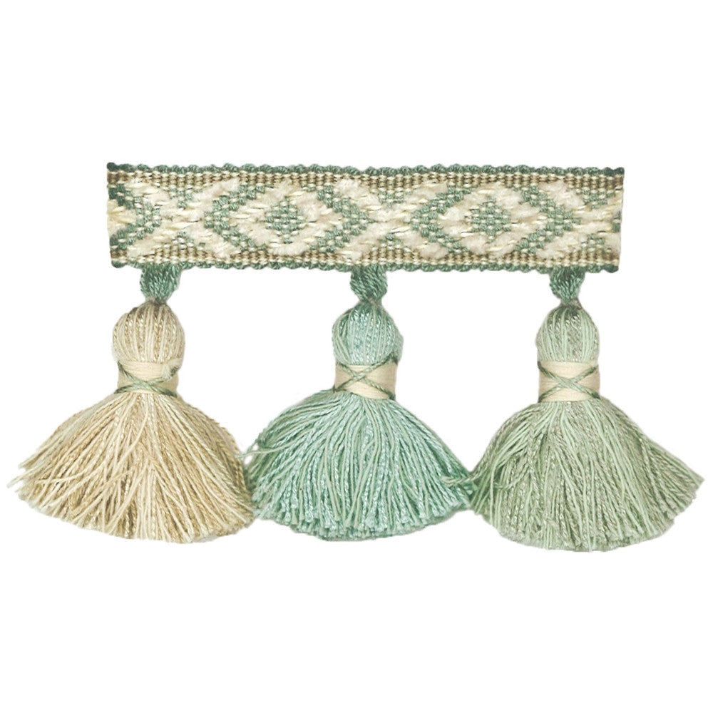 Purcell 5 Opal by Stout Designer Trim TREND ALERT TRIM 52%SVI 42%COT 6%POL CHINA Horizontal: 3.500 and Vertical: 0.000 2.25 in - Swanky Fabrics -