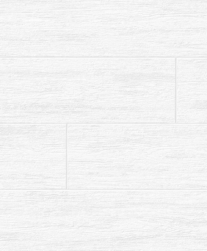 Faux Shiplap White PW20000 by Seabrook Designs Designer Wallpaper