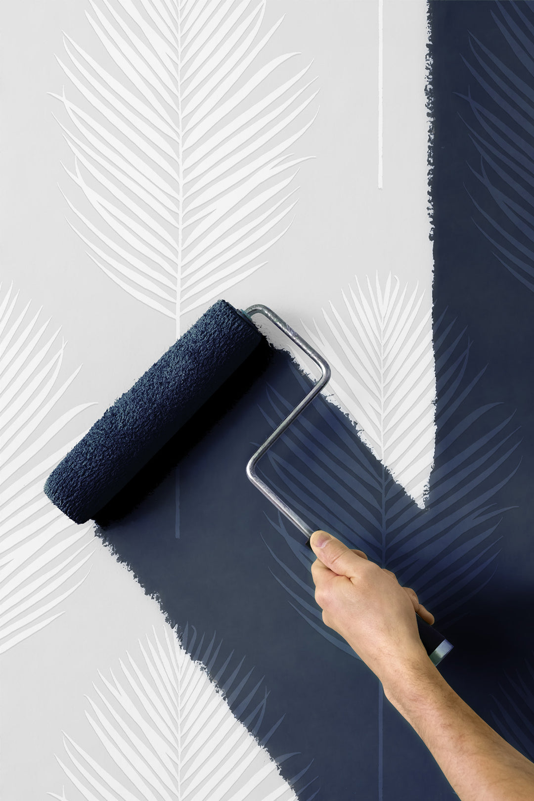 Palm Leaf White PW20600 by Seabrook Designs Designer Wallpaper