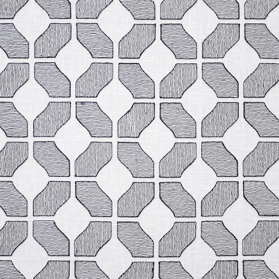 Parenthesis # 530 Domino by Maxwell Designer Fabric Color Theory-Vol.V Rocksalt 50% COTTON/25% RAYON 20% POLYESTER/5% LINEN INDIA V-3.75"H-4" 54"EMB.52" - Swanky Fabrics -