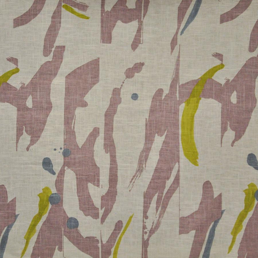 Painterly # 201 Purple Rain by Maxwell Designer Fabric Define 50% COTTON/50% LINEN TURKEY V-35"H-27" 54" - Swanky Fabrics -