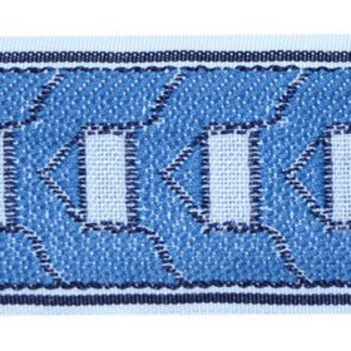 Pantheon Cobalt by Europatex Designer Fabric Tapes Decor 100% Polyester 2.00 inches - Swanky Fabrics -