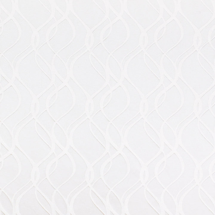 Parade Ribbon White by Europatex Designer Fabric Gramercy & Parade 60% Cotton, 40% Polyester 7.13" H, 8.88" V 54.00 inches - Swanky Fabrics -