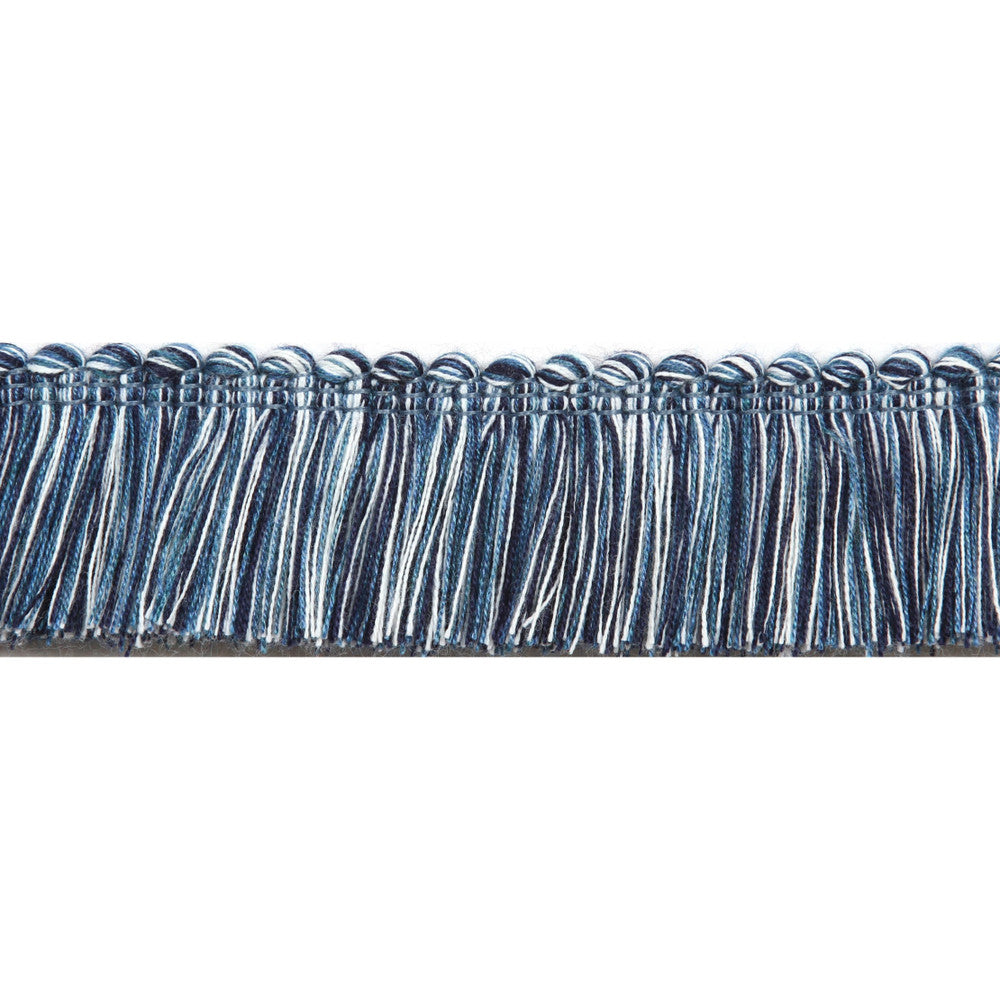 Pergola Brushed Fringe Marine by Europatex Designer Fabric Pergola 100% Solution Dyed Acrylic 1.50 inches - Swanky Fabrics -