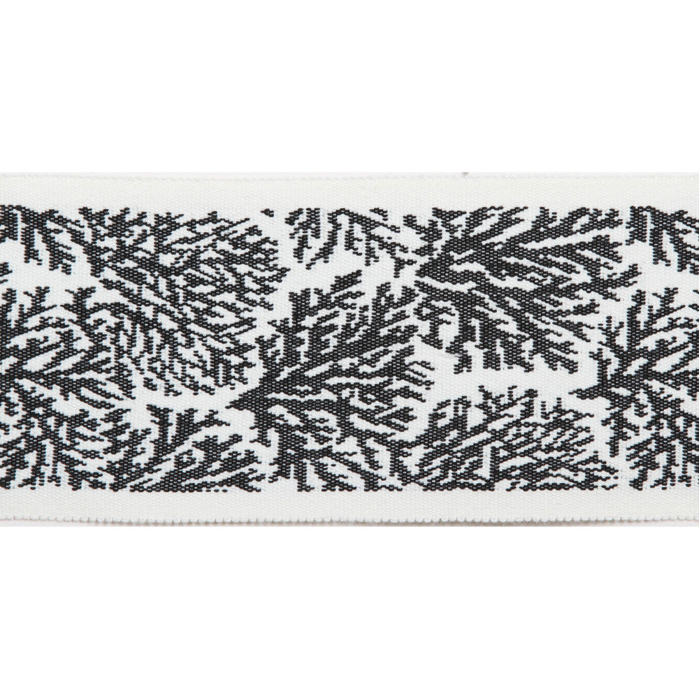 Pergola Coral Tape Black by Europatex Designer Fabric Pergola 100% Solution Dyed Acrylic 3.25 inches - Swanky Fabrics -