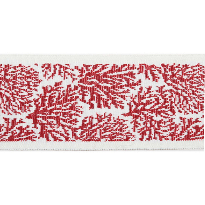 Pergola Coral Tape Cranberry by Europatex Designer Fabric Pergola 100% Solution Dyed Acrylic 3.25 inches - Swanky Fabrics -