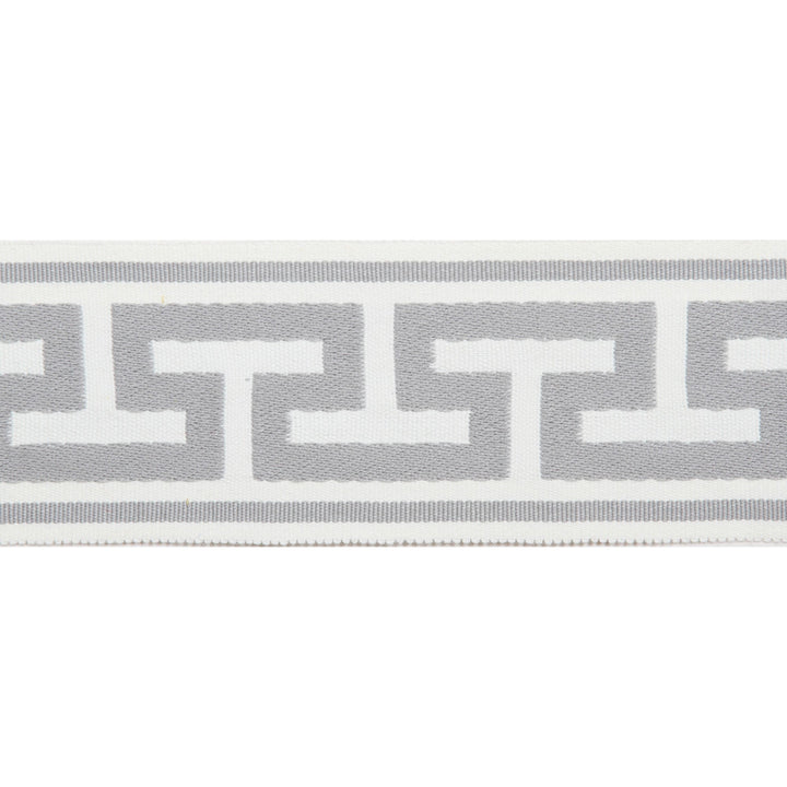 Pergola Embroidered Tape Gray by Europatex Designer Fabric Pergola 100% Solution Dyed Acrylic 2.75 inches - Swanky Fabrics -