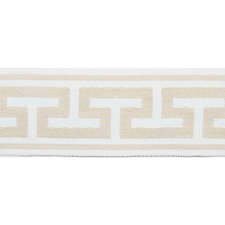 Pergola Embroidered Tape Nougat by Europatex Designer Fabric Pergola 100% Solution Dyed Acrylic 2.75 inches - Swanky Fabrics -