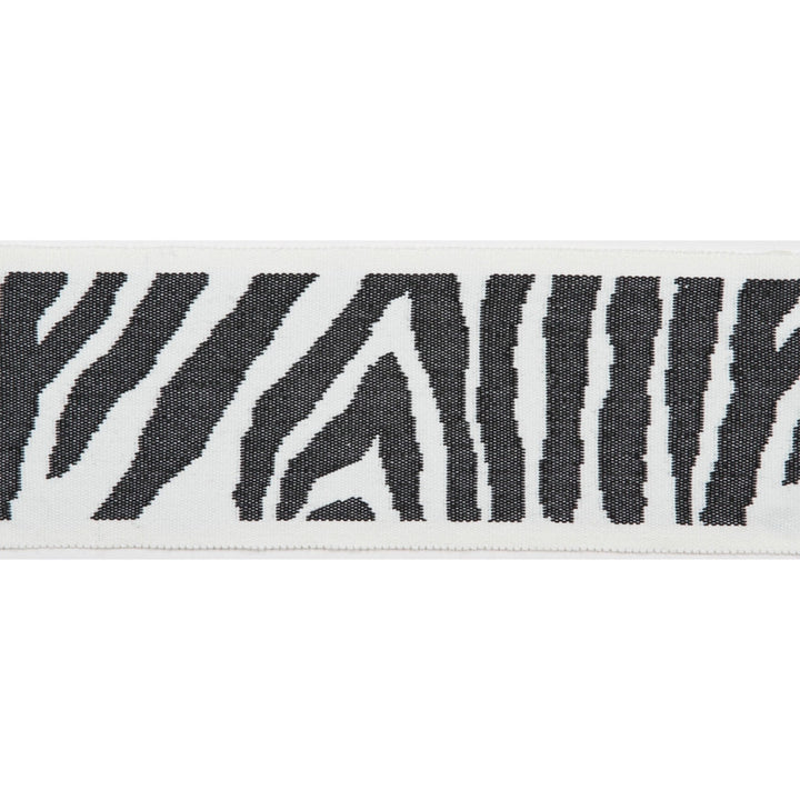 Pergola Zebra Tape Black by Europatex Designer Fabric Pergola 100% Solution Dyed Acrylic 3.25 inches - Swanky Fabrics -