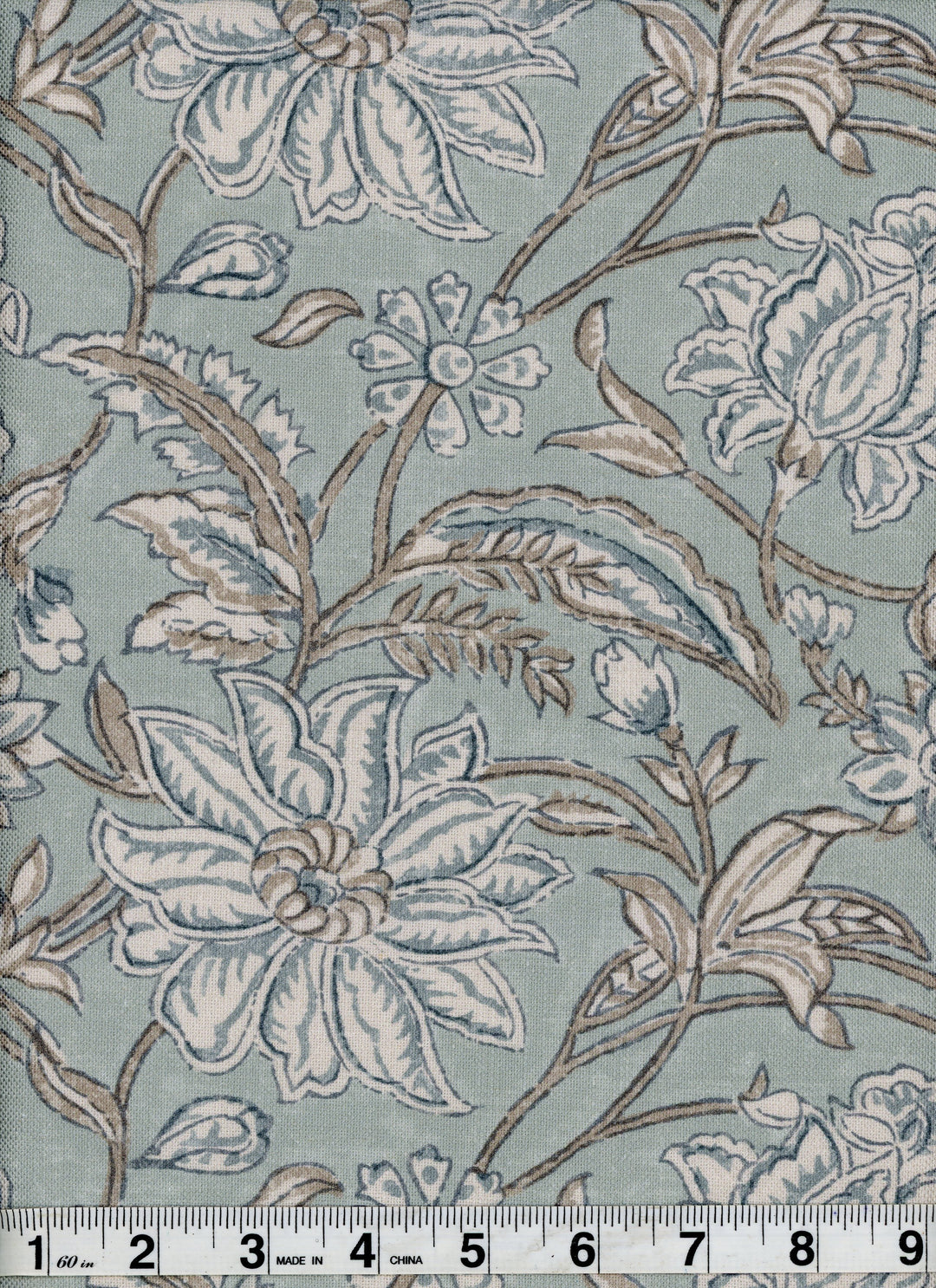 Pippa Aegean by Heritage Fabric - 50% Cotton, 35% Viscoe, 15% Linen - India - 54" - Fabric Carolina -